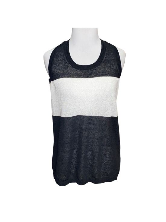 525 America Tops - 525 America Black & White Stripe Racerback Top M